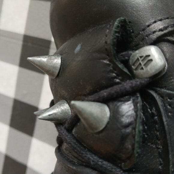 New Rock Black Leather Spiked Ankle Boots-110-S Euro size 40 US / 9.5 Womens US - Picture 13 of 14